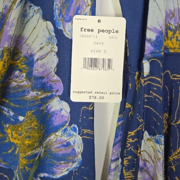 FREE PEOPLE WTF printed birds of paradise top Sz S NEW - Picture 9 of 11